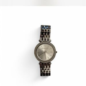 Michael Kors Silver Analog Watch with Metal Link Band